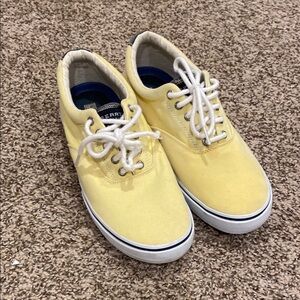 Sperry Yellow Canvas Sneakers